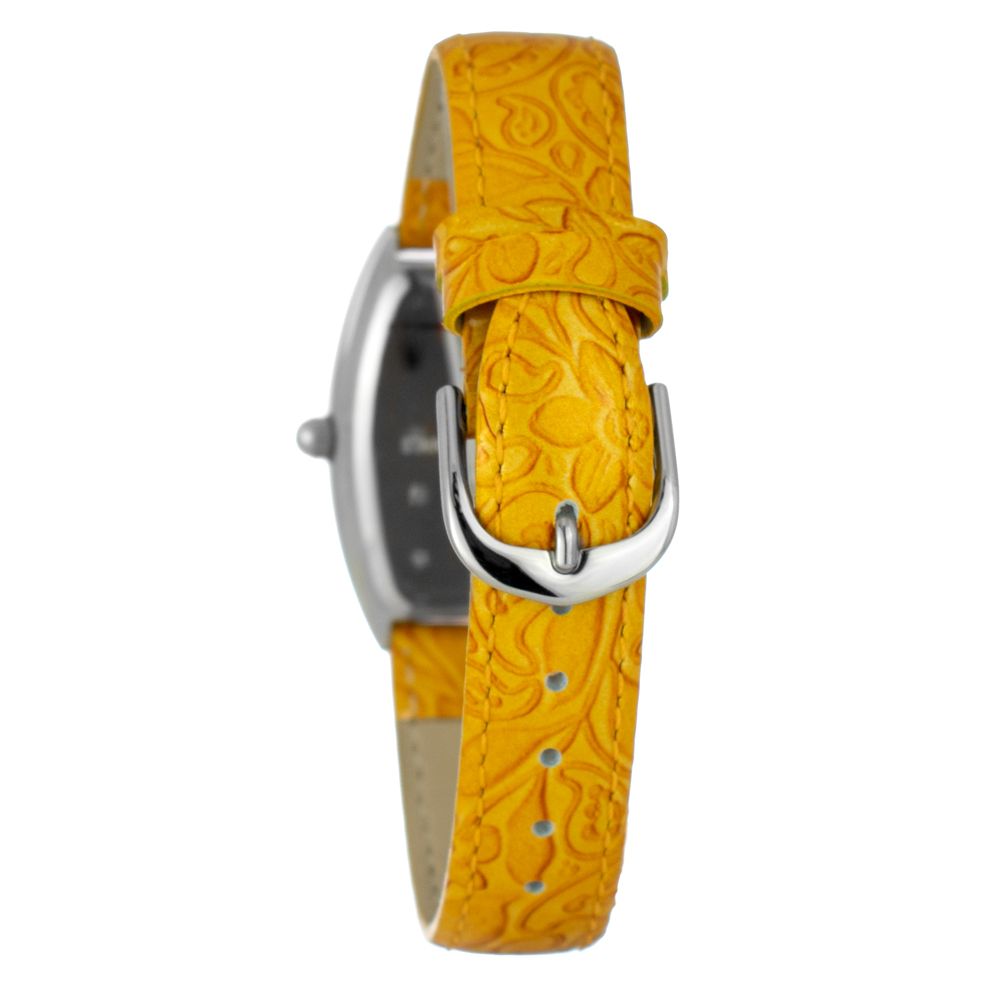 JUSTINA Orange Leather Dress Watch