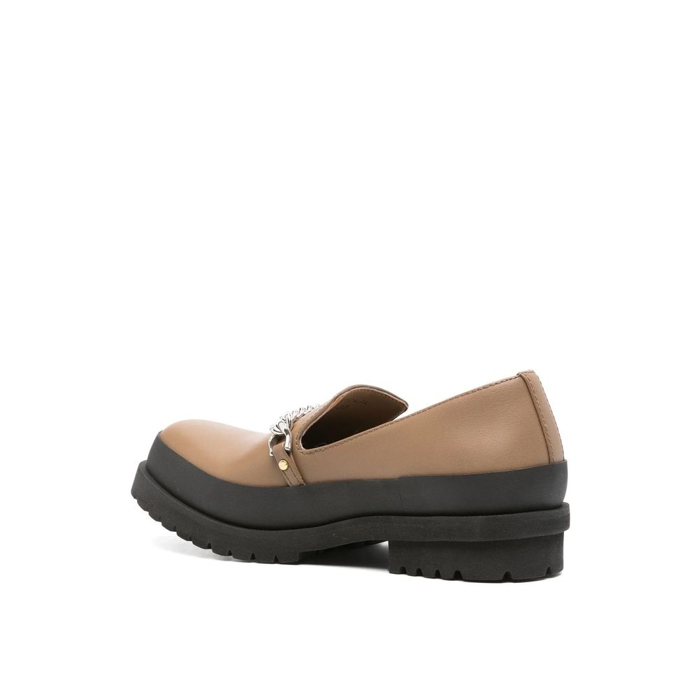 Stella McCartney Brown Vegan Leather Slip-On Loafers