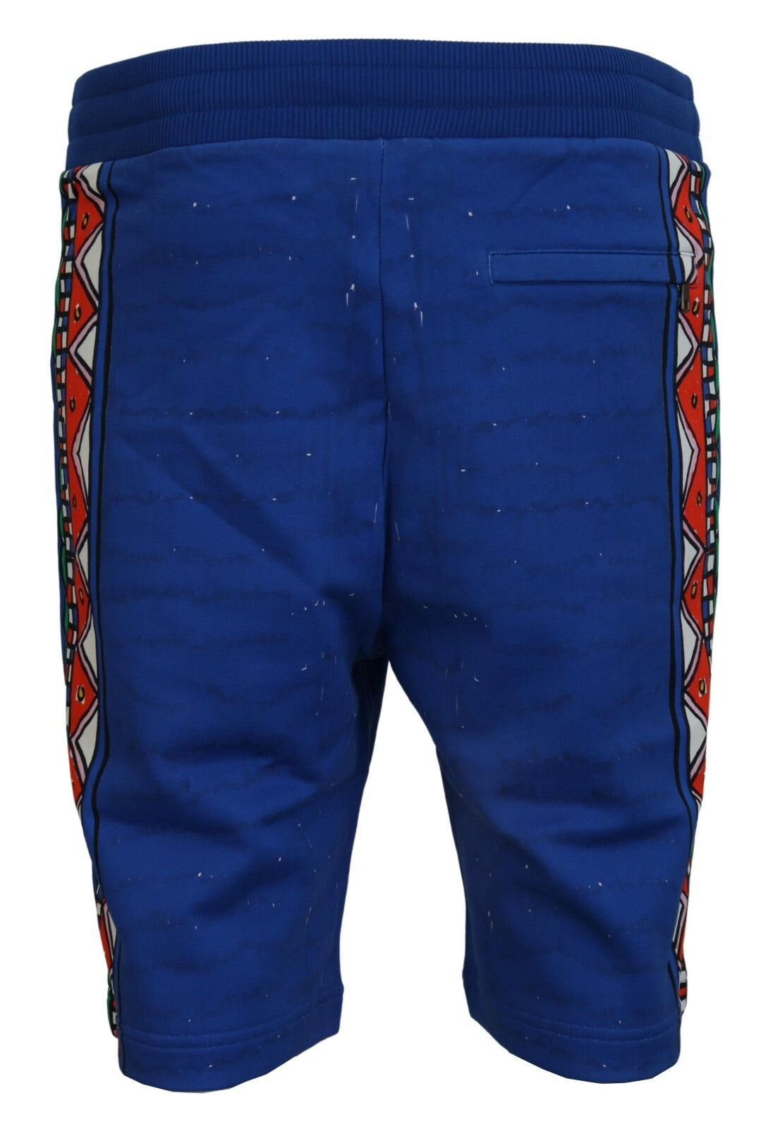 Dolce & Gabbana Blue Cotton Printed Bermuda Trousers Shorts