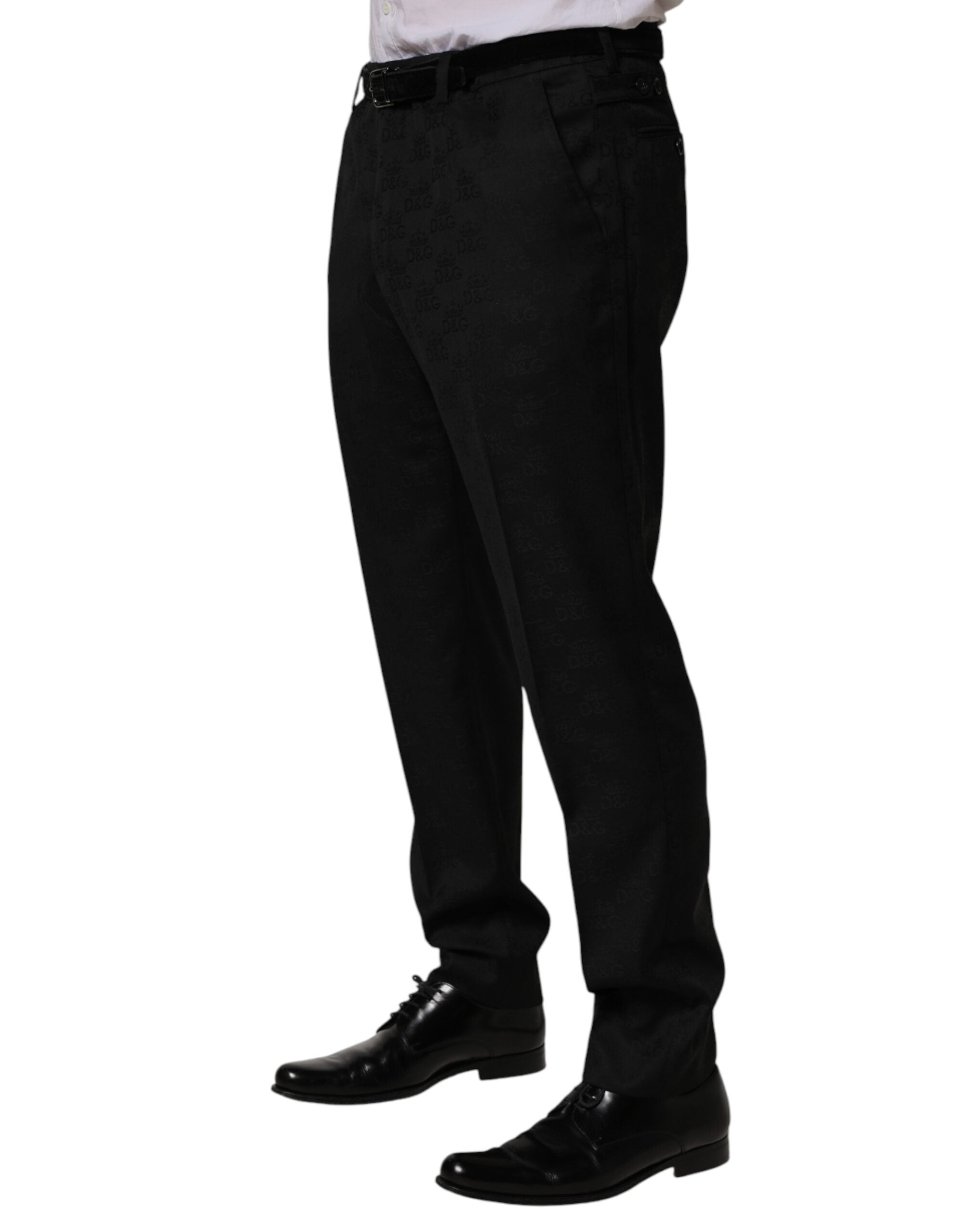 Dolce & Gabbana Black Wool Skinny Dress Formal Trouser Pants