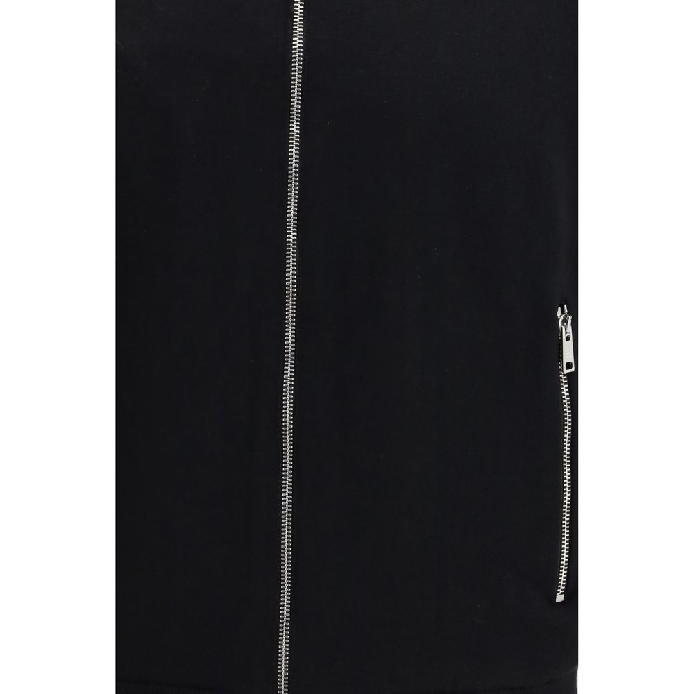 Prada Black Fleece Wool Shell Jacket