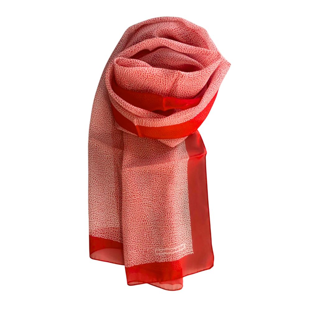 Borbonese Red Silk Women Scarf