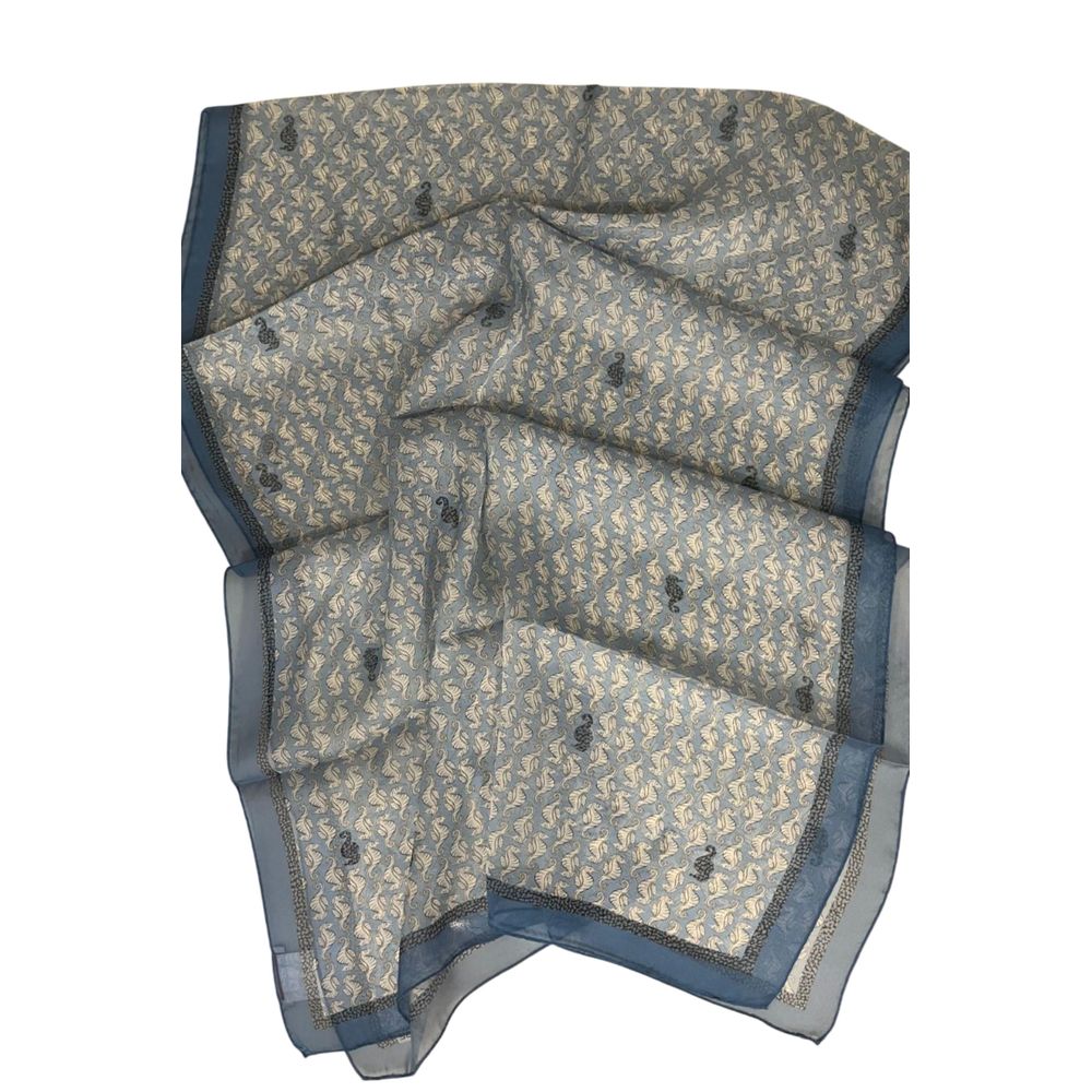 Borbonese Blue Silk Women Scarf