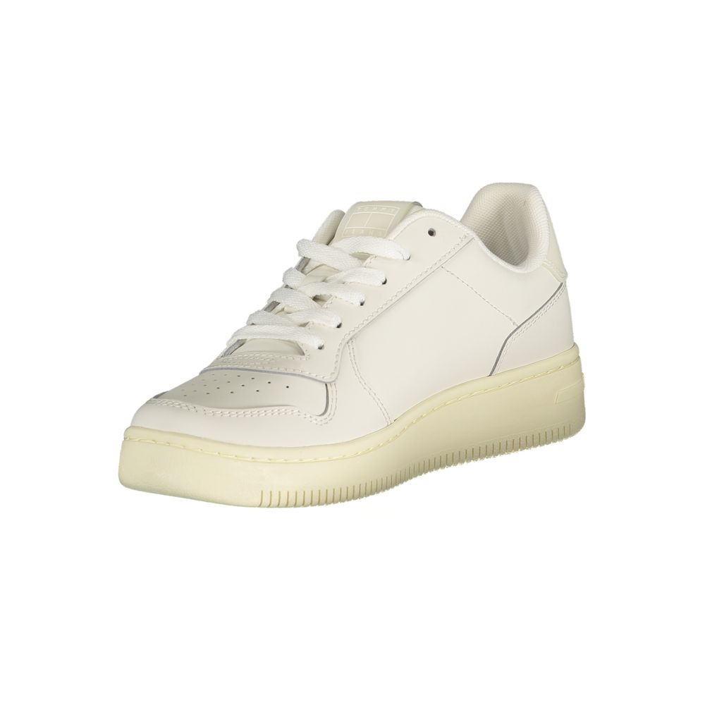 Tommy Hilfiger Bianco Polyurethane Women Sneaker