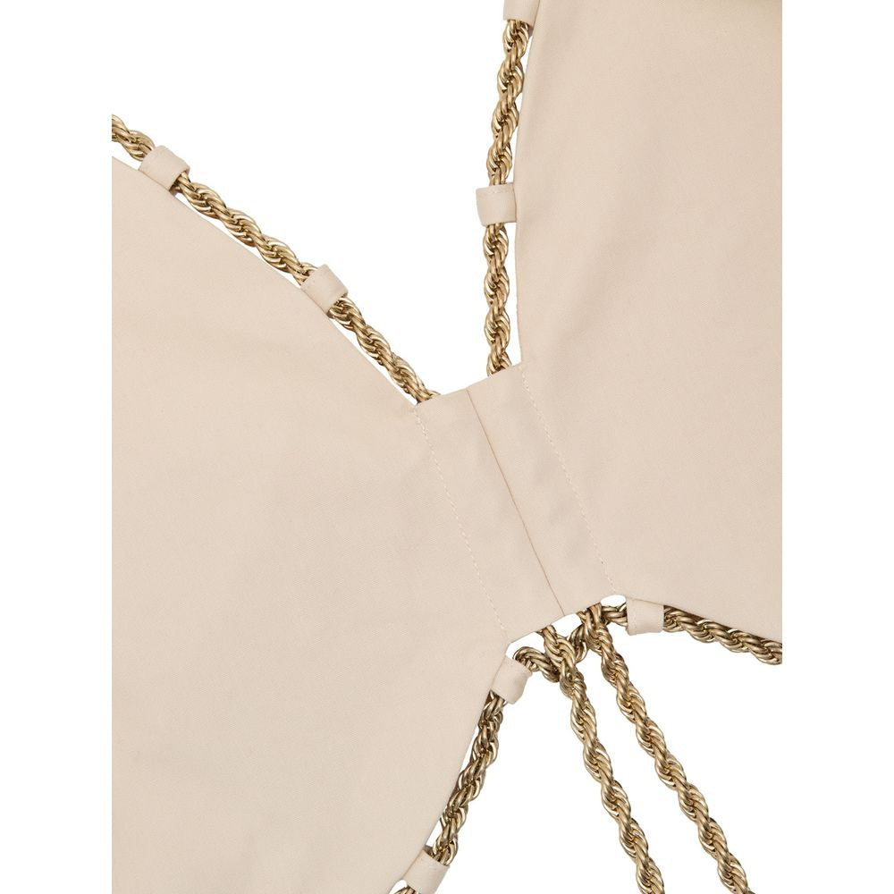 Cult Gaia Beige Cotton Waistcoat