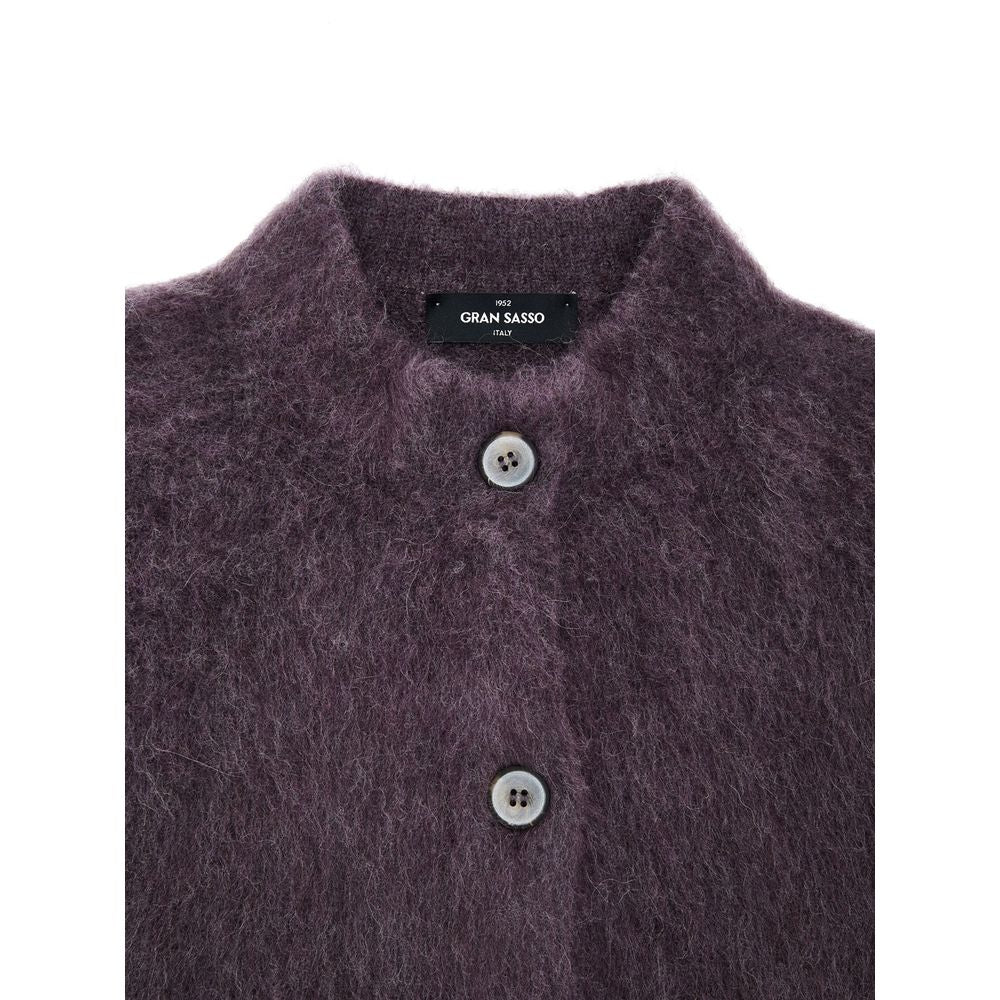 Gran Sasso Bordeaux Wool Cardigan