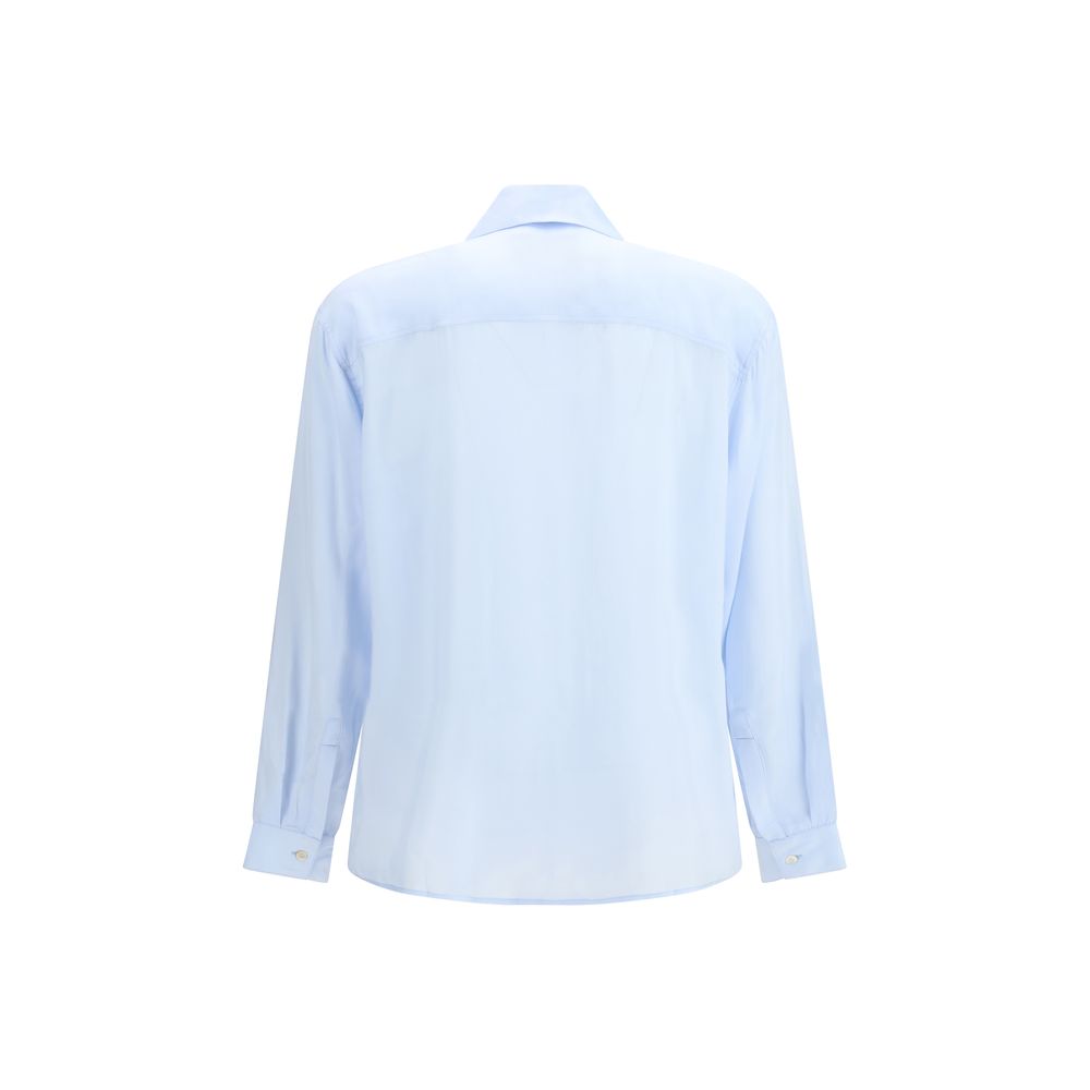 Baziszt Blue Cotton Dress Shirt
