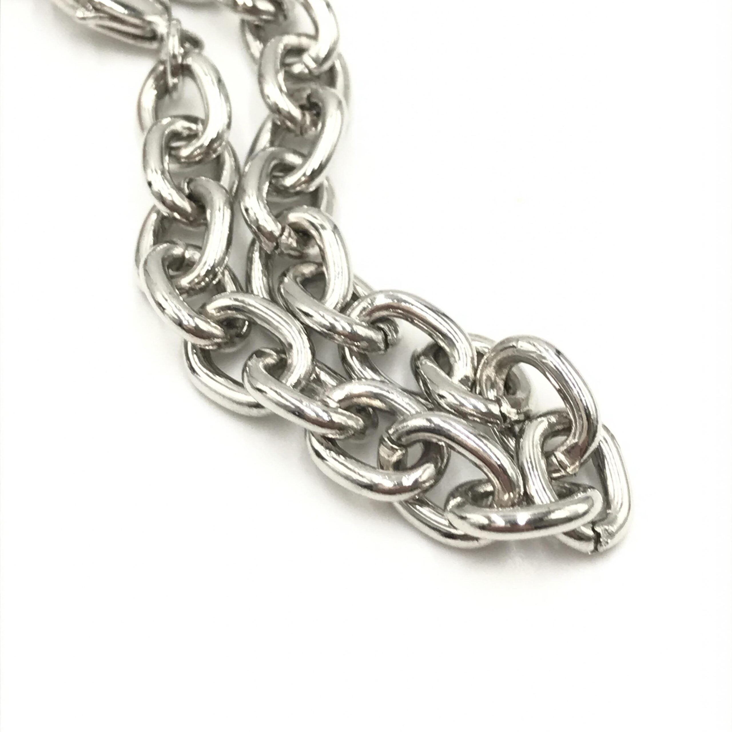 Anteprima Silver Chain With Pink Ribbon Detail