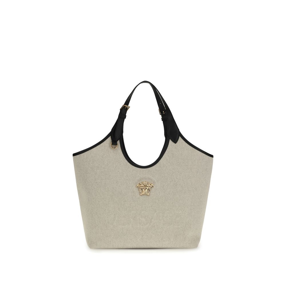 Versace Beige Cotton Shoulder Bag