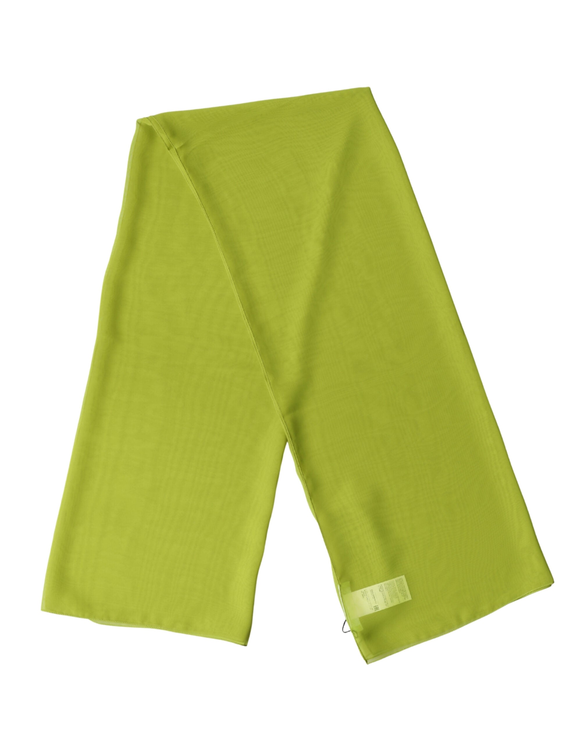 Dolce & Gabbana Yellow Green Neck Wrap Shawl Foulard 131cm x 99.5cm Scarf