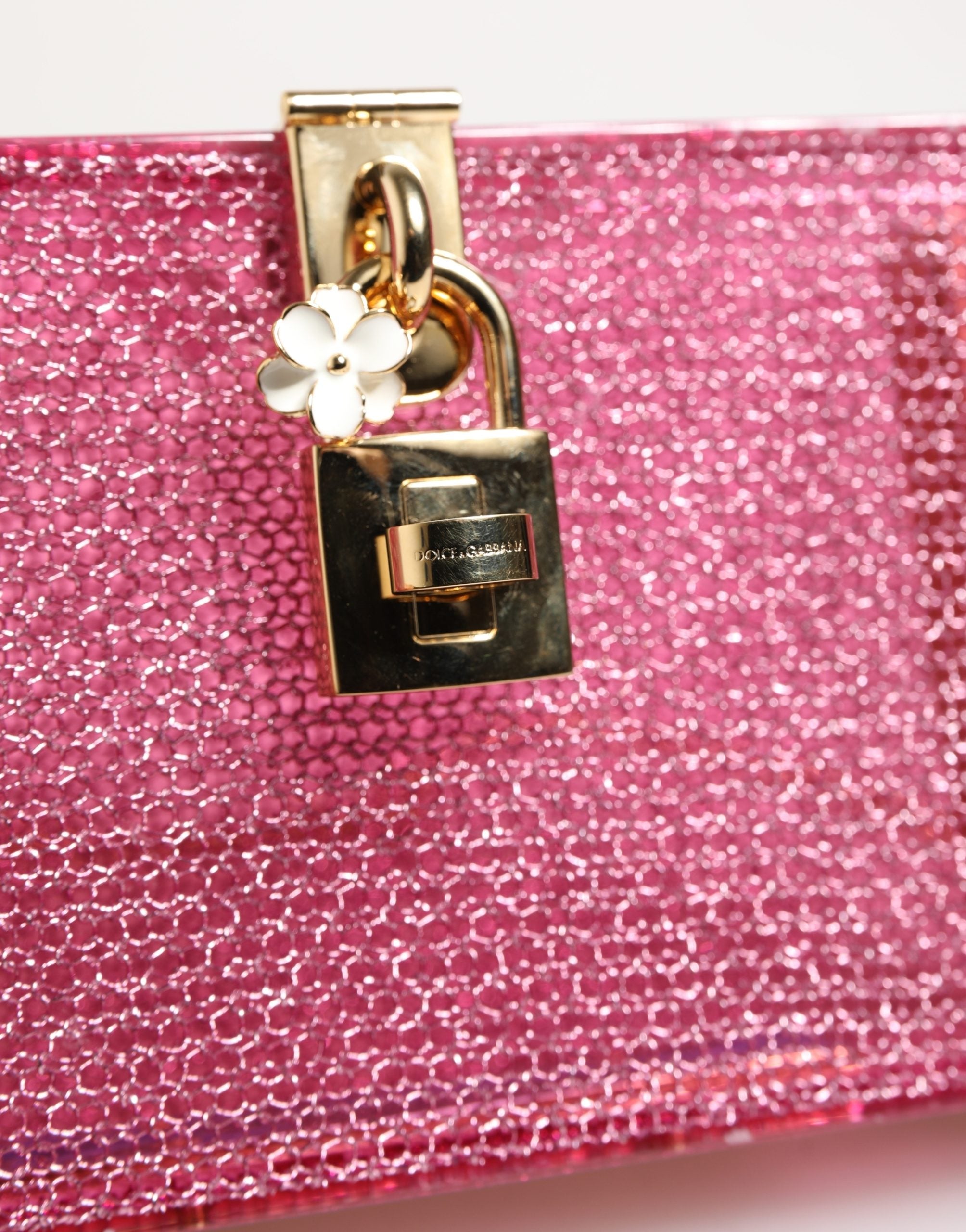 Dolce & Gabbana Pink DOLCE BOX Clutch Crossbody Women Evening Borse Bag