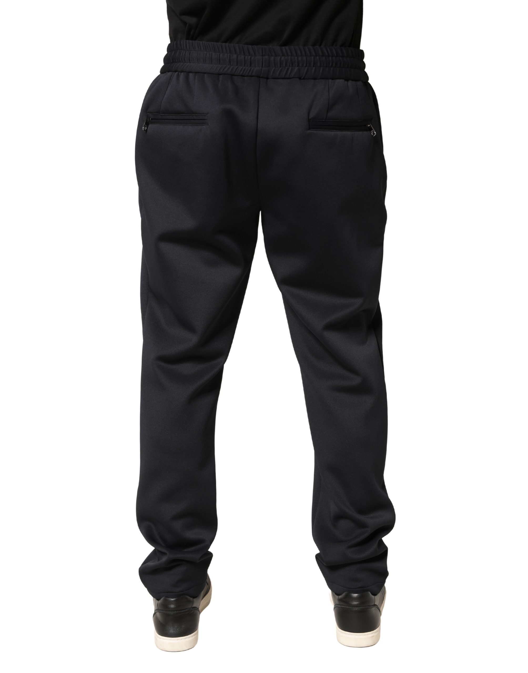 Dolce & Gabbana Black Polyester Skinny Jogger Trouser Pants