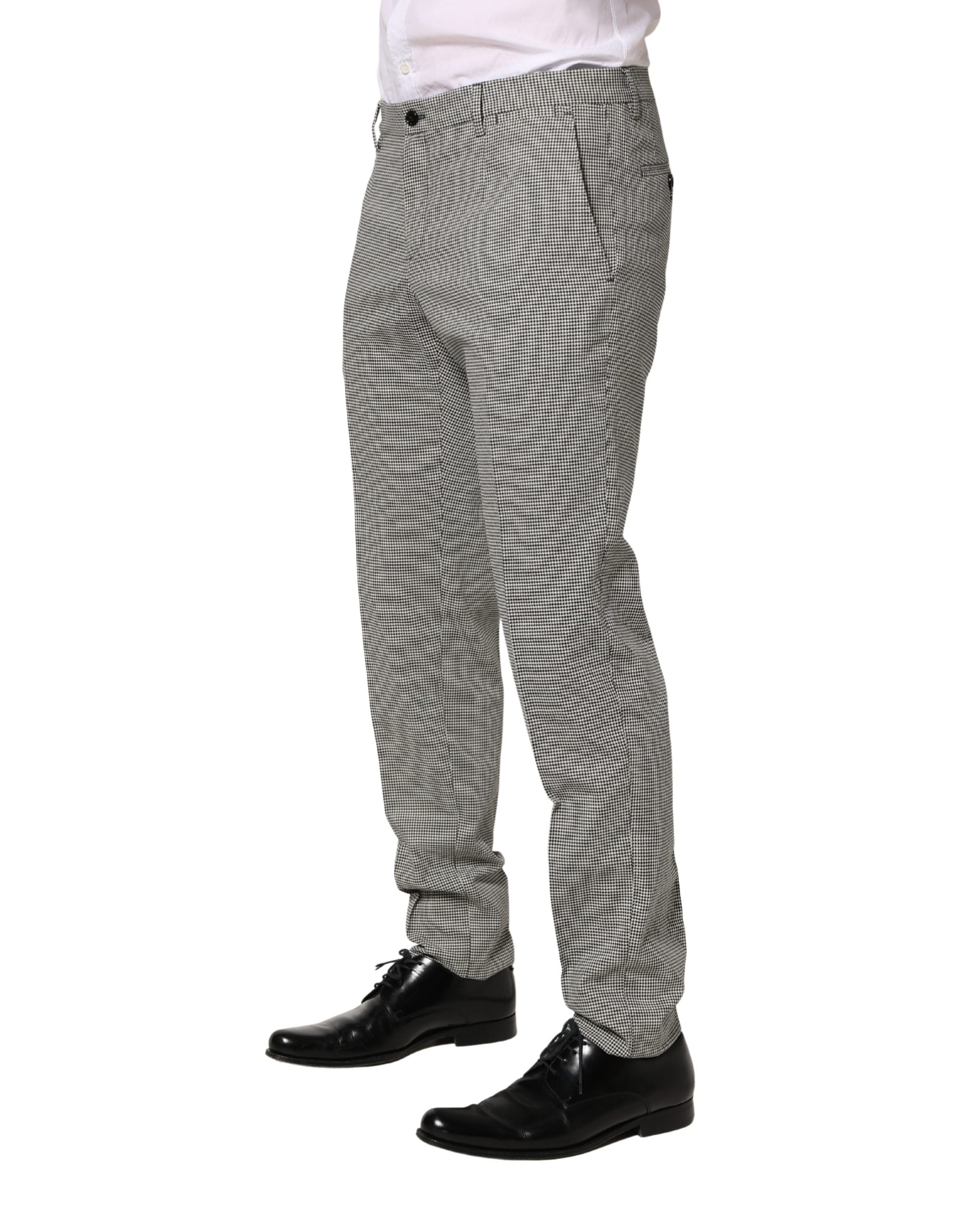 Dolce & Gabbana Gray Cotton Skinny Dress Formal Trouser Pants