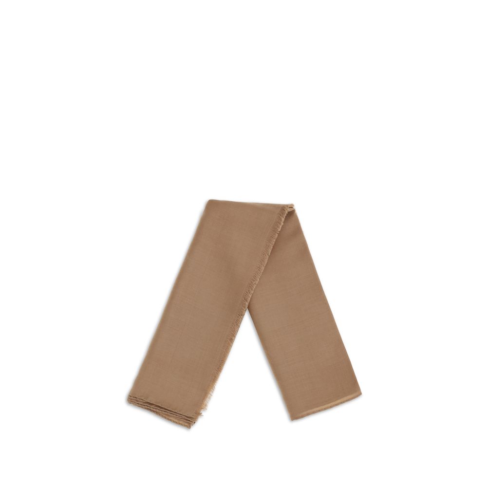 Max Mara Beige Silk Scarf
