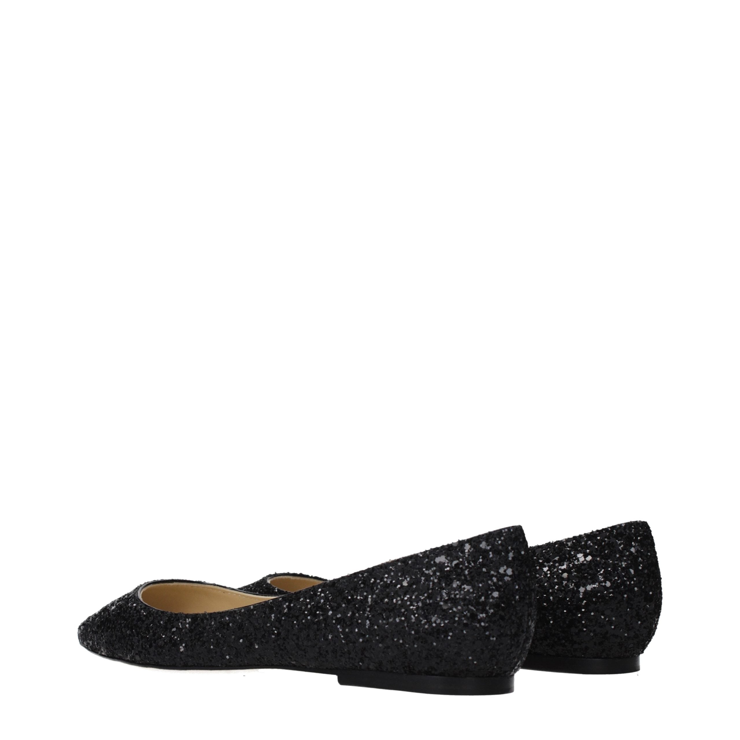 Jimmy Choo Black Plastic Ballet Flats