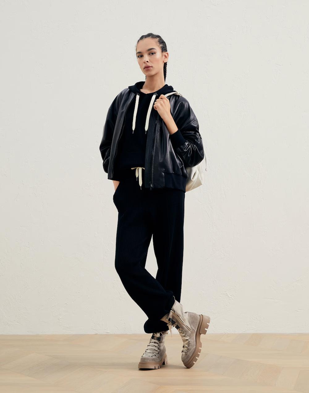 Brunello Cucinelli Black Cotton Sleeveles Sweater