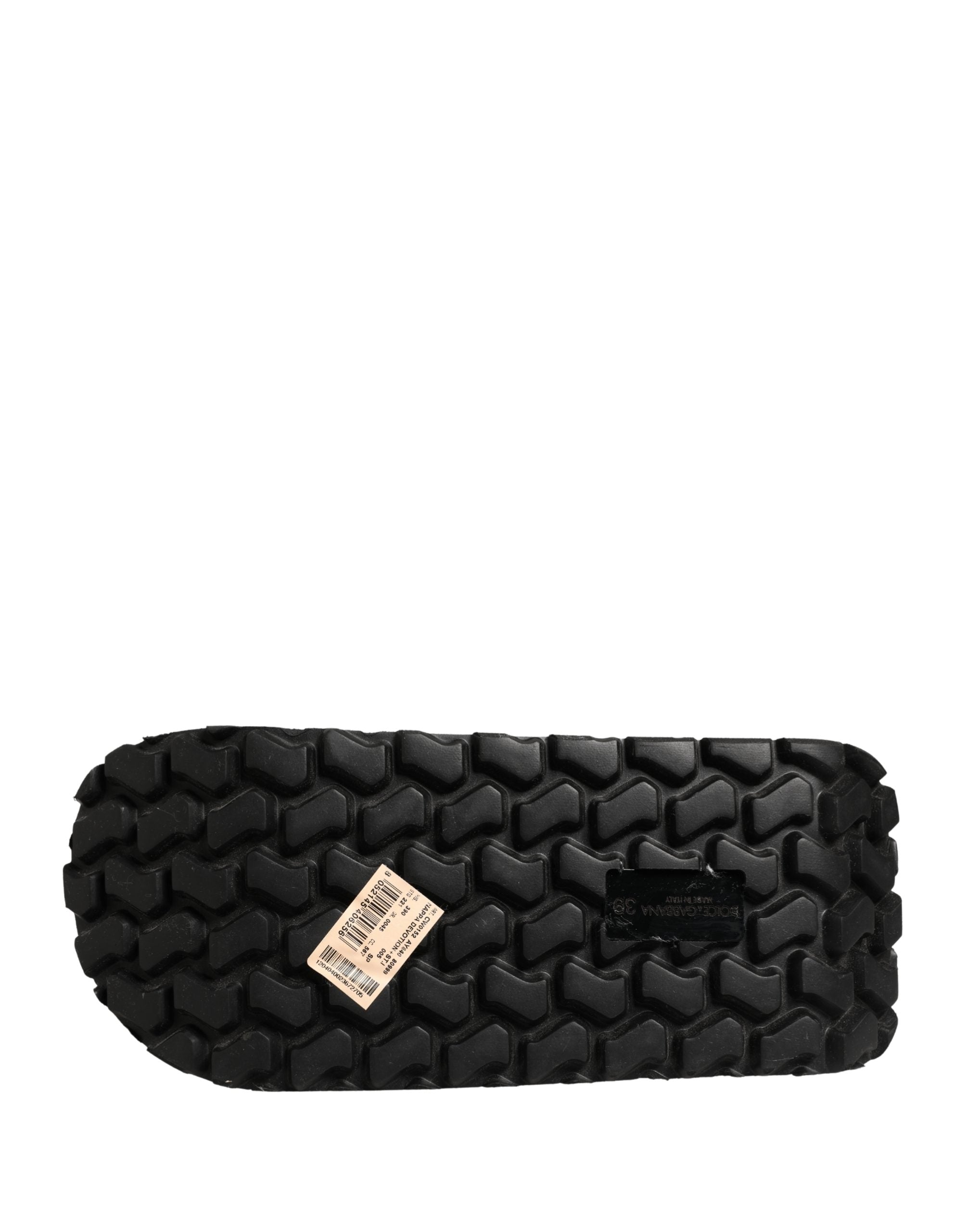 Dolce & Gabbana Multicolor Rubber Chunky Flip Flop Shoes