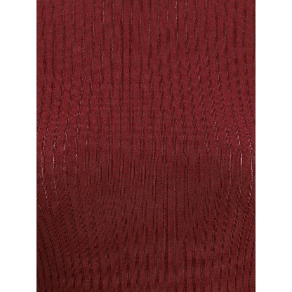 SA SU PHI Bordeaux Cashmere Top