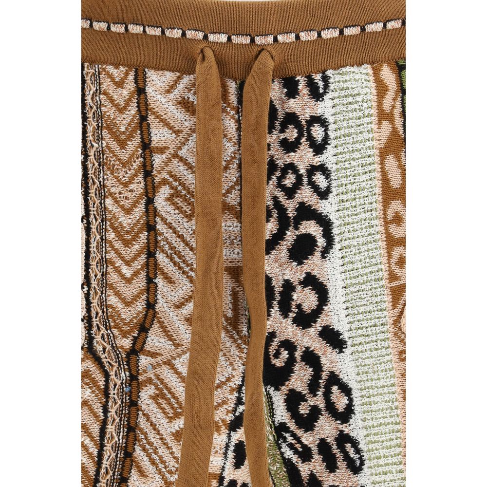 Laneus Multicolor Cotton Bermuda Shorts