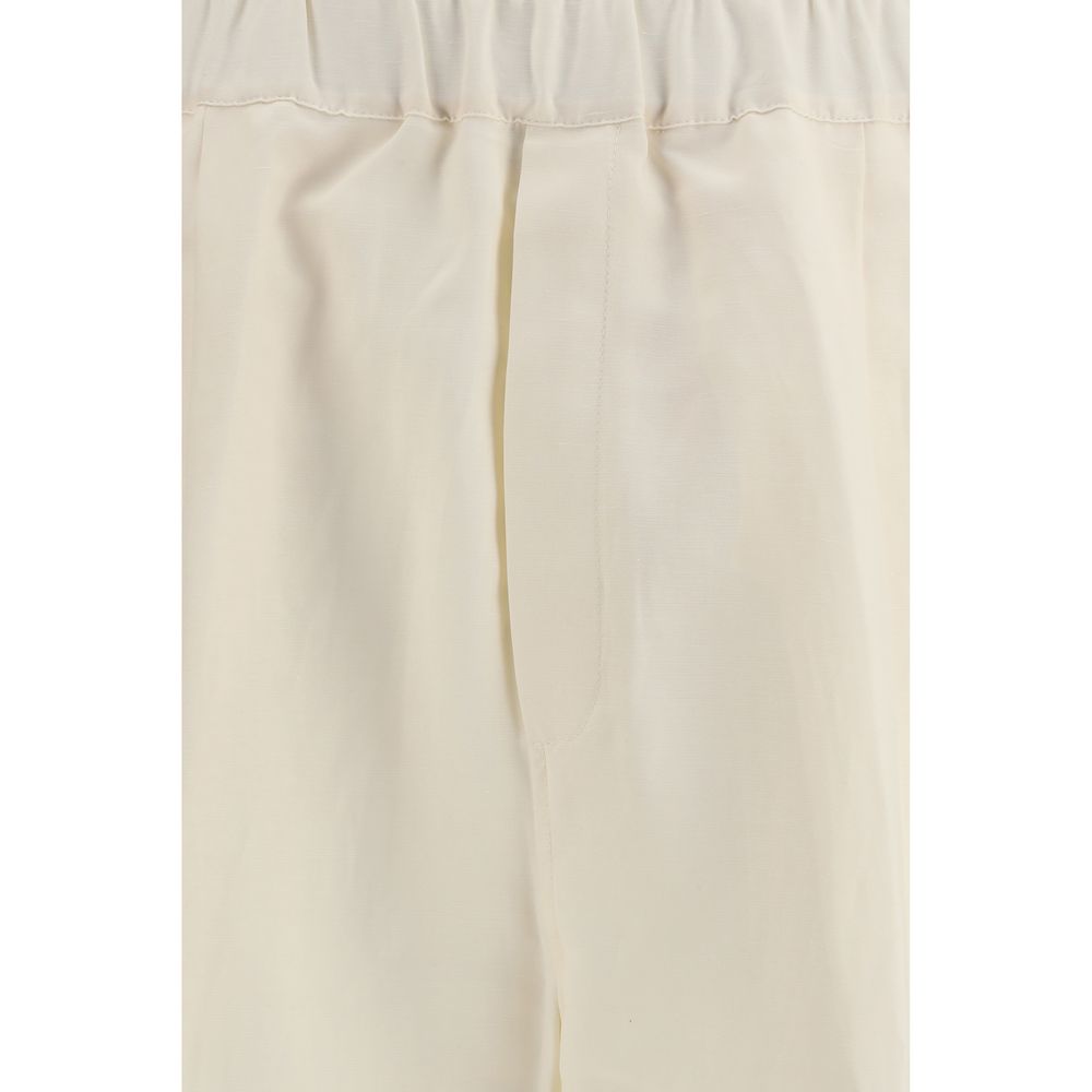 Laneus Beige Viscose Casual Pants