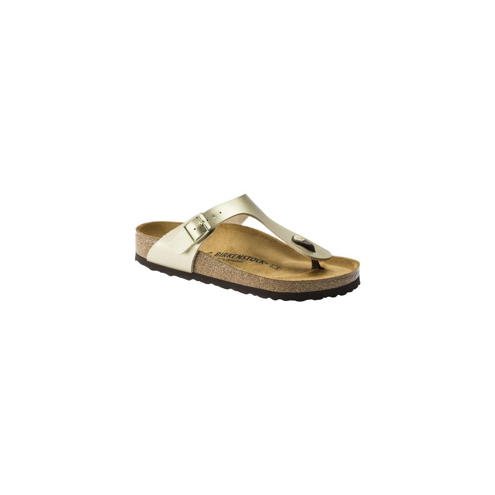 Birkenstock Gold Synthetic Flat Sandals
