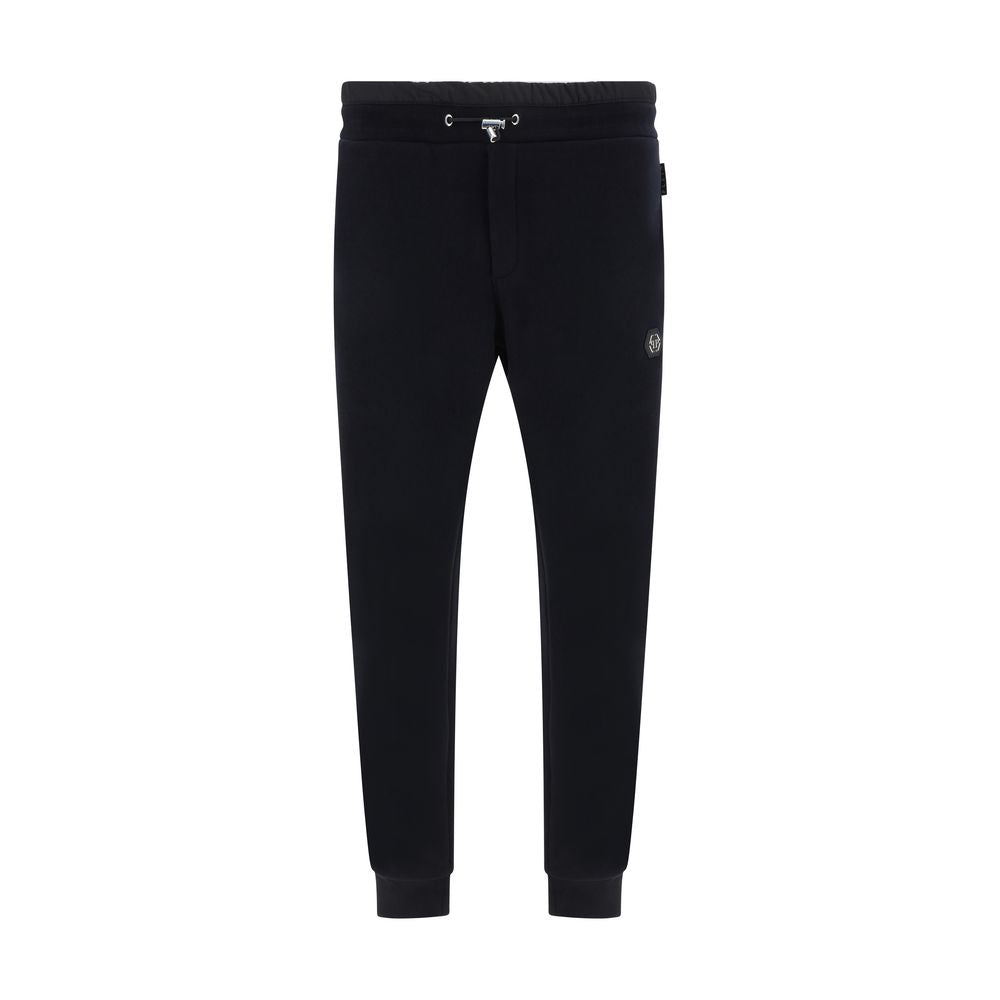 Philipp Plein Black Cotton Joggers (Workout Pants)