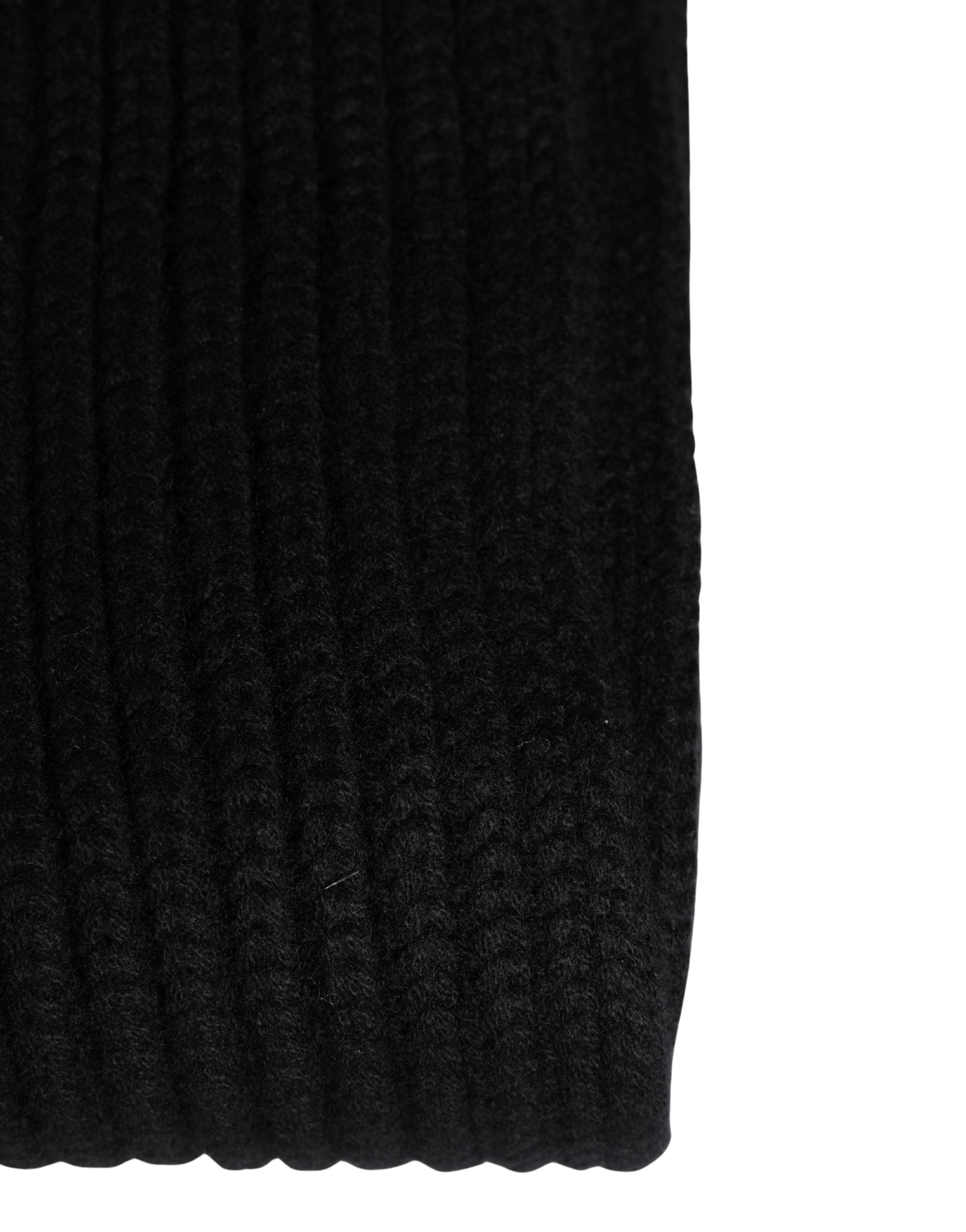 Dolce & Gabbana Black Cashmere Knitted Men Neck Warmer One Size Scarf