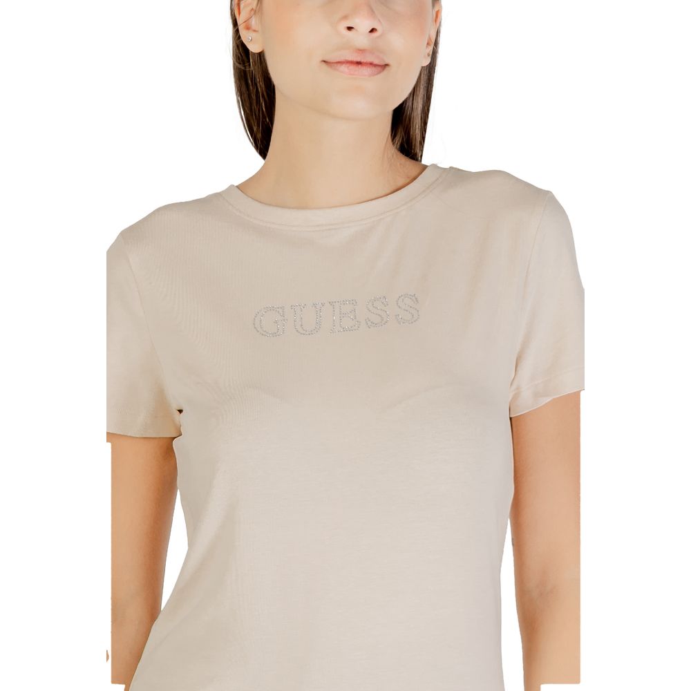 Guess Active Beige Cotton T-Shirt