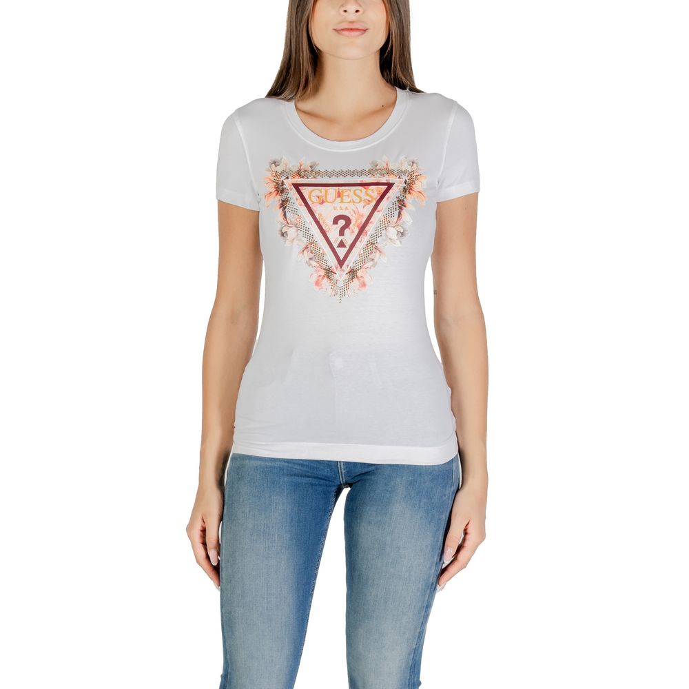 Guess White Cotton T-Shirt