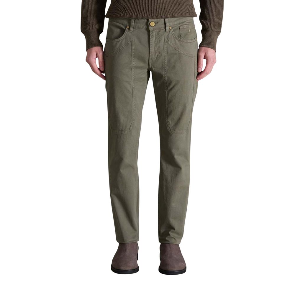 Jeckerson Green Cotton Skinny Pants