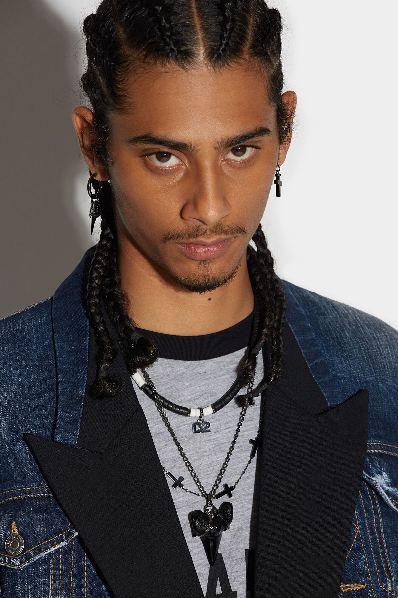 Dsquared² Navy Blue Fibres Denim Jacket