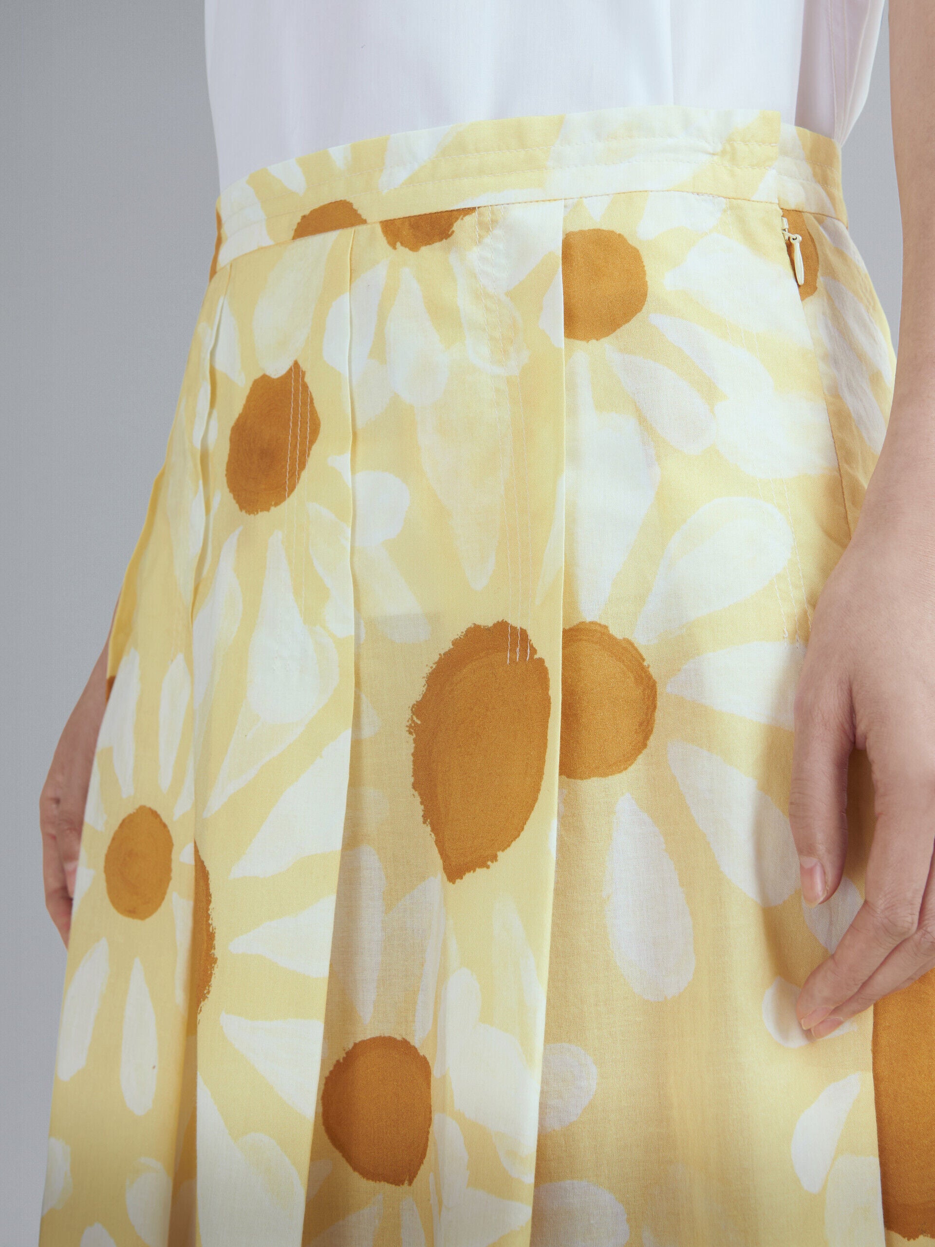 Marni Yellow Fibres Midi Skirt