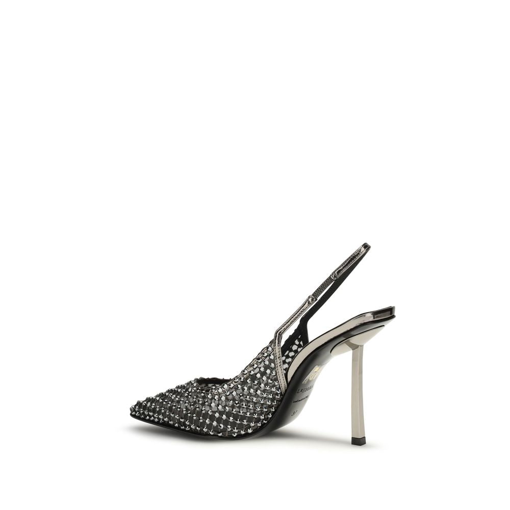 LE SILLA Black Nylon Pumps