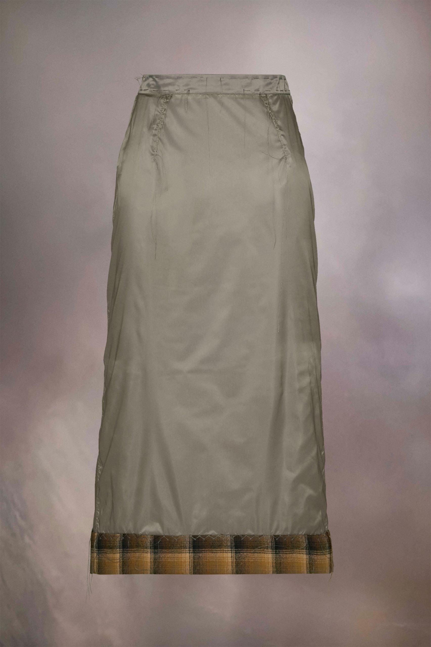 Maison Margiela Gray Fibres Midi Skirt