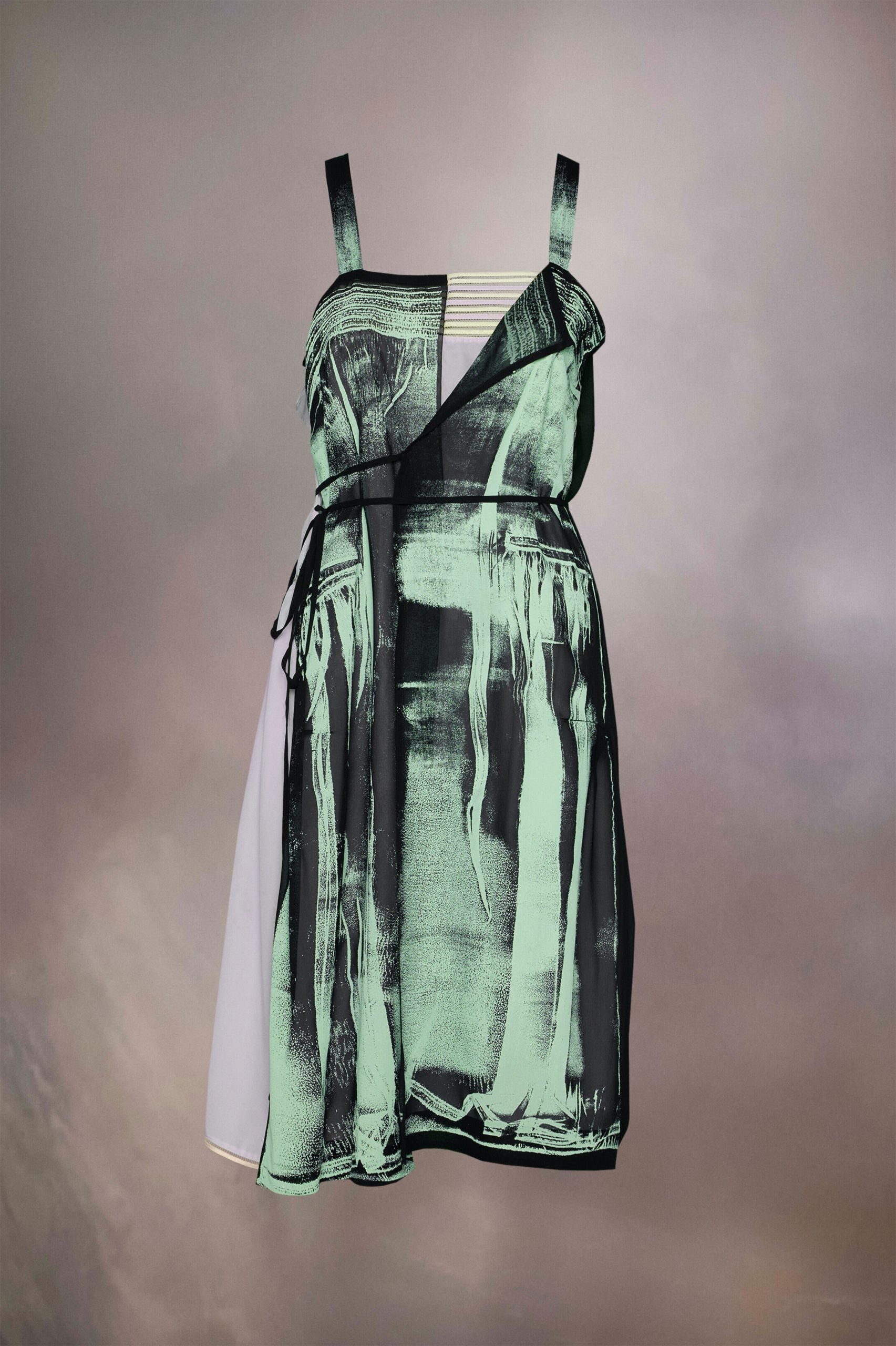 Maison Margiela Green Fibres Midi Dress