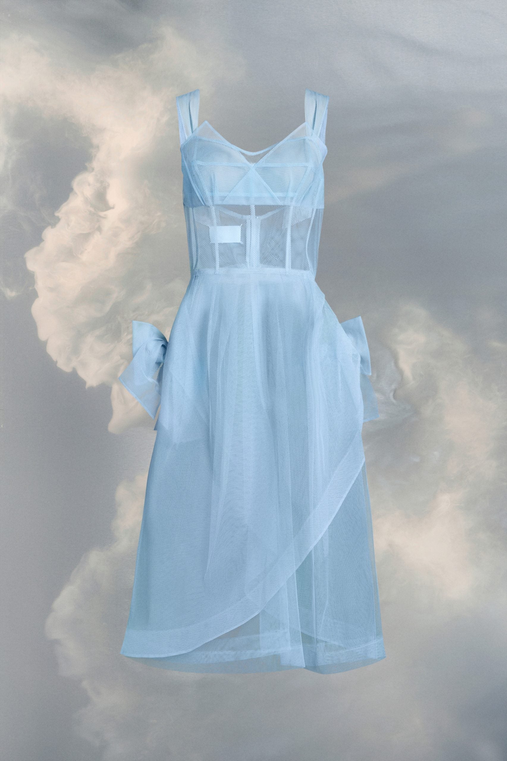 Maison Margiela Blue Fibres Midi Dress