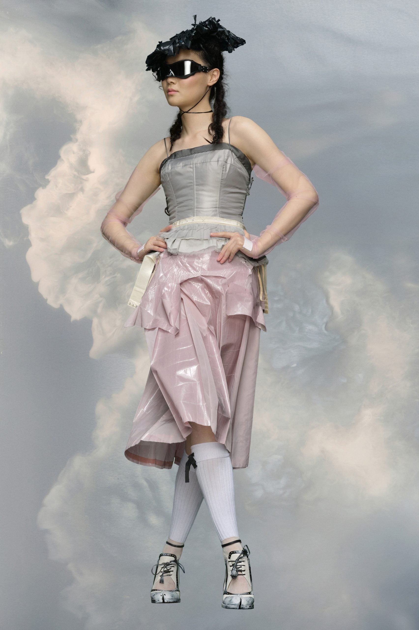 Maison Margiela Pink Fibres Midi Skirt