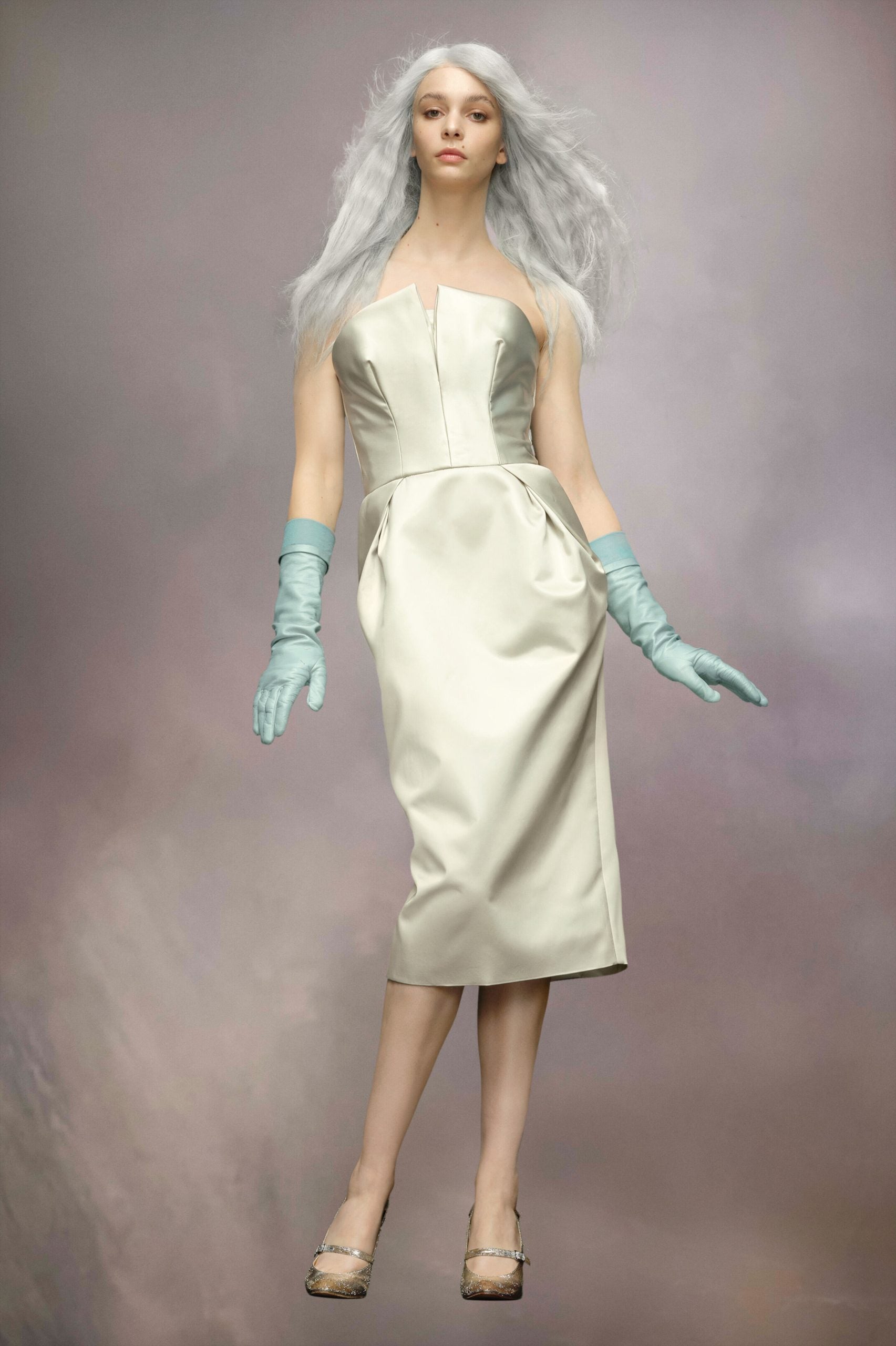 Maison Margiela Green Fibres Midi Skirt