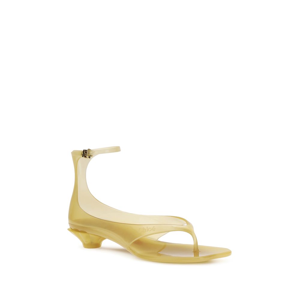 Chloé Beige Polyurethane Sandals