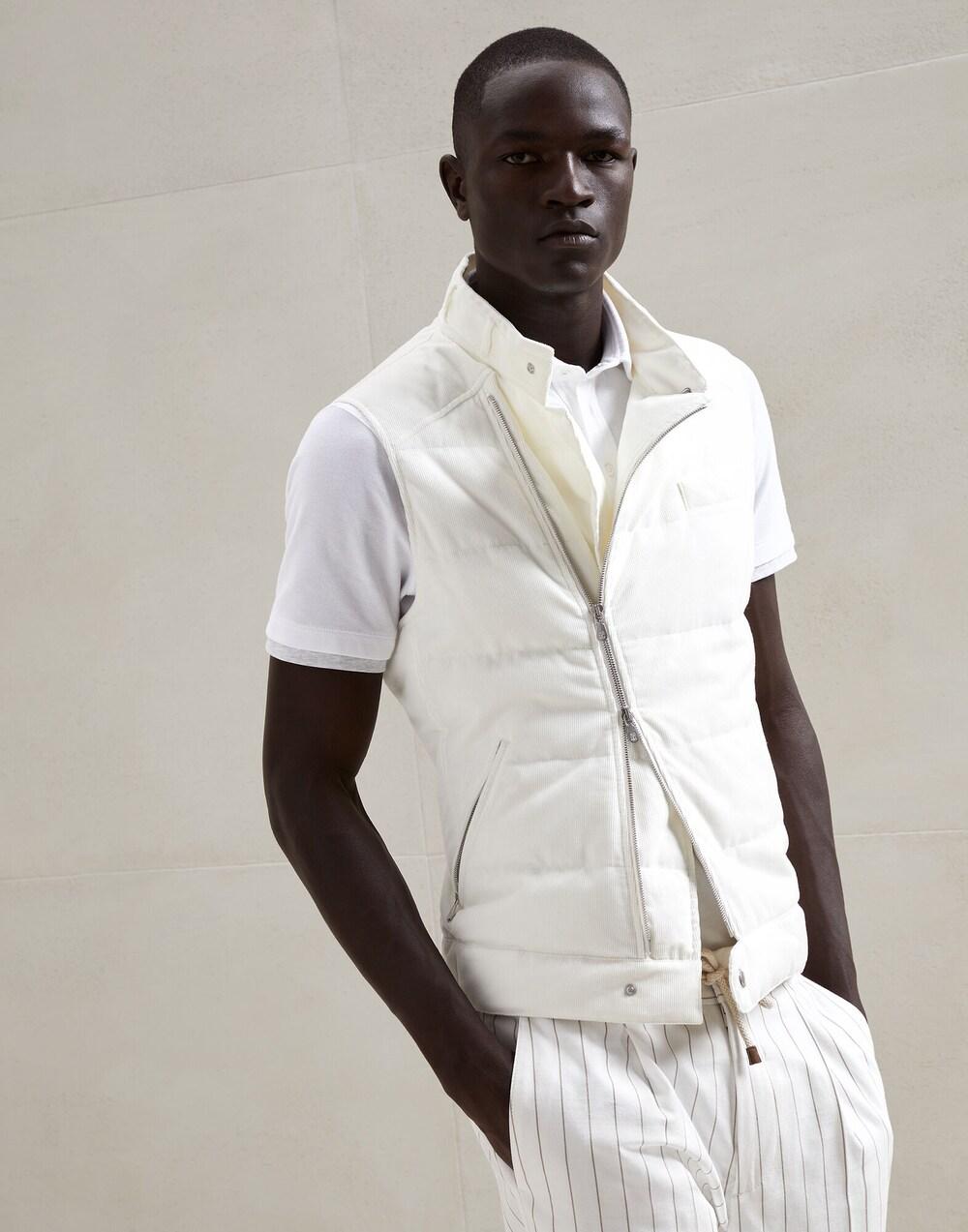 Brunello Cucinelli Bicolor Cotton Full-Length Jacket