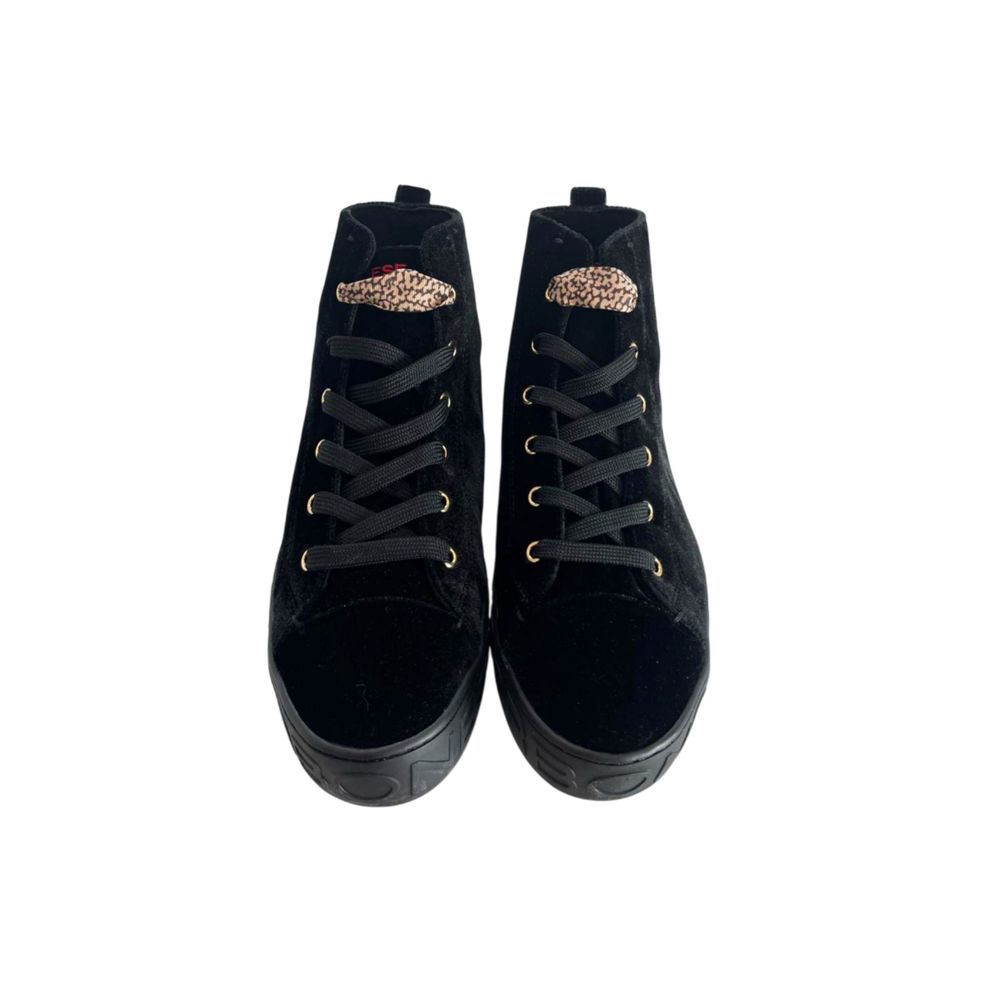 Borbonese Black Leather Women Sneaker
