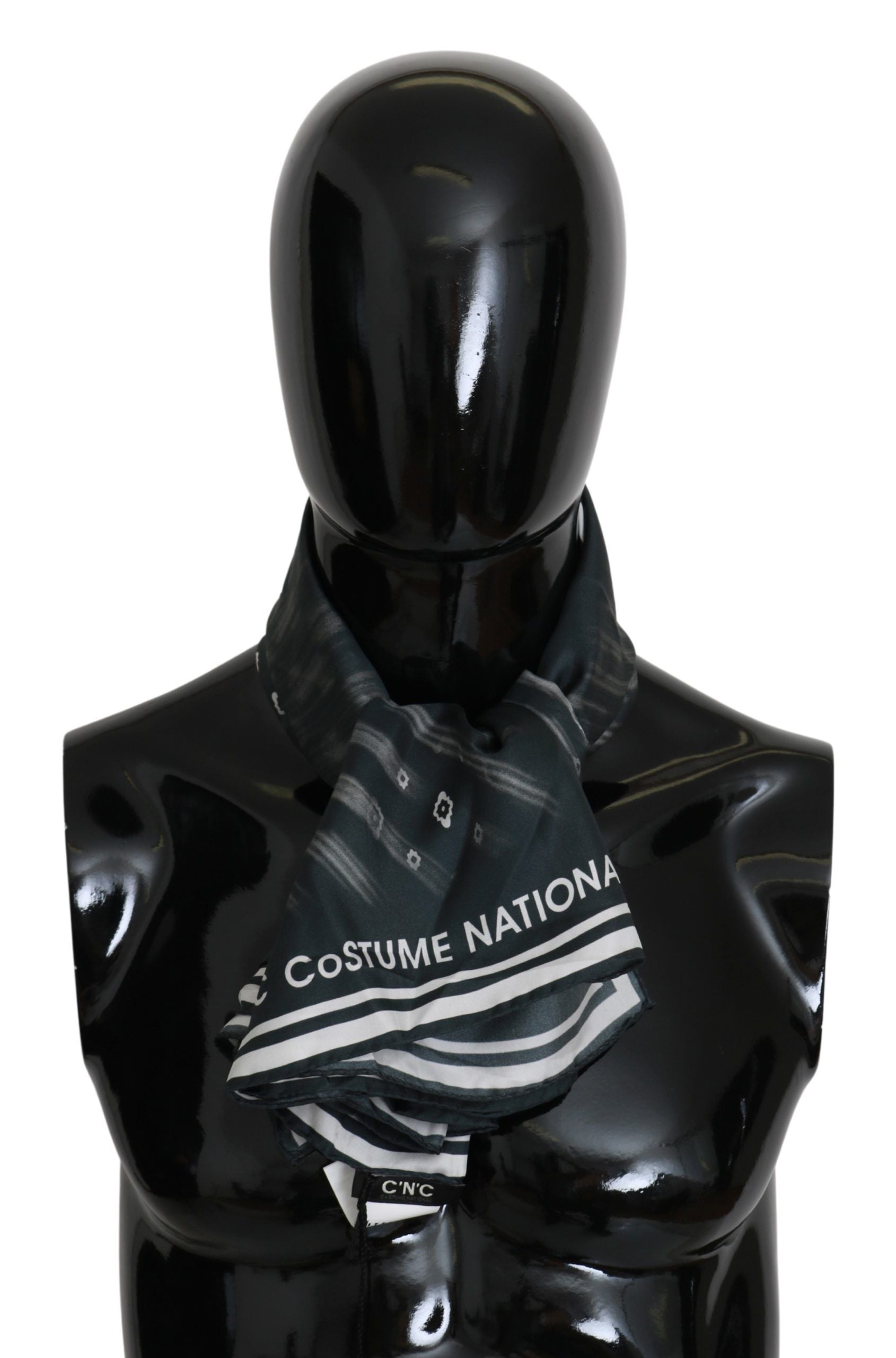 Costume National Blue Foulard Silk Women Scarf