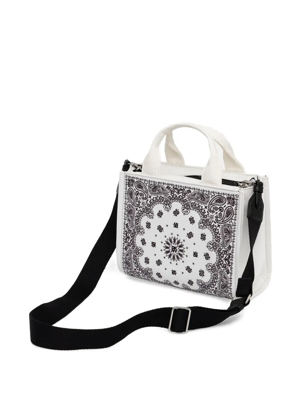 DKNY Bandana Print Small Tote Bag – White/Black
