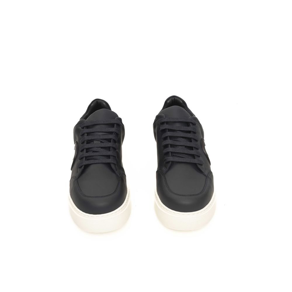 Cerruti 1881 Blue Cowhide Men Sneaker