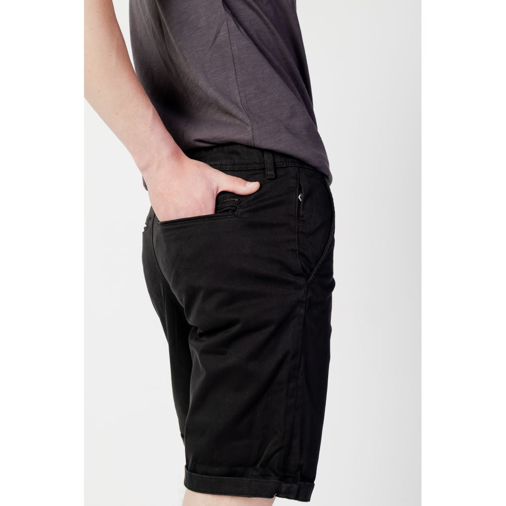 Jack Jones Black Cotton Knee Length