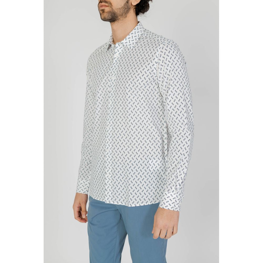 Antony Morato White Viscose Pattern Shirt