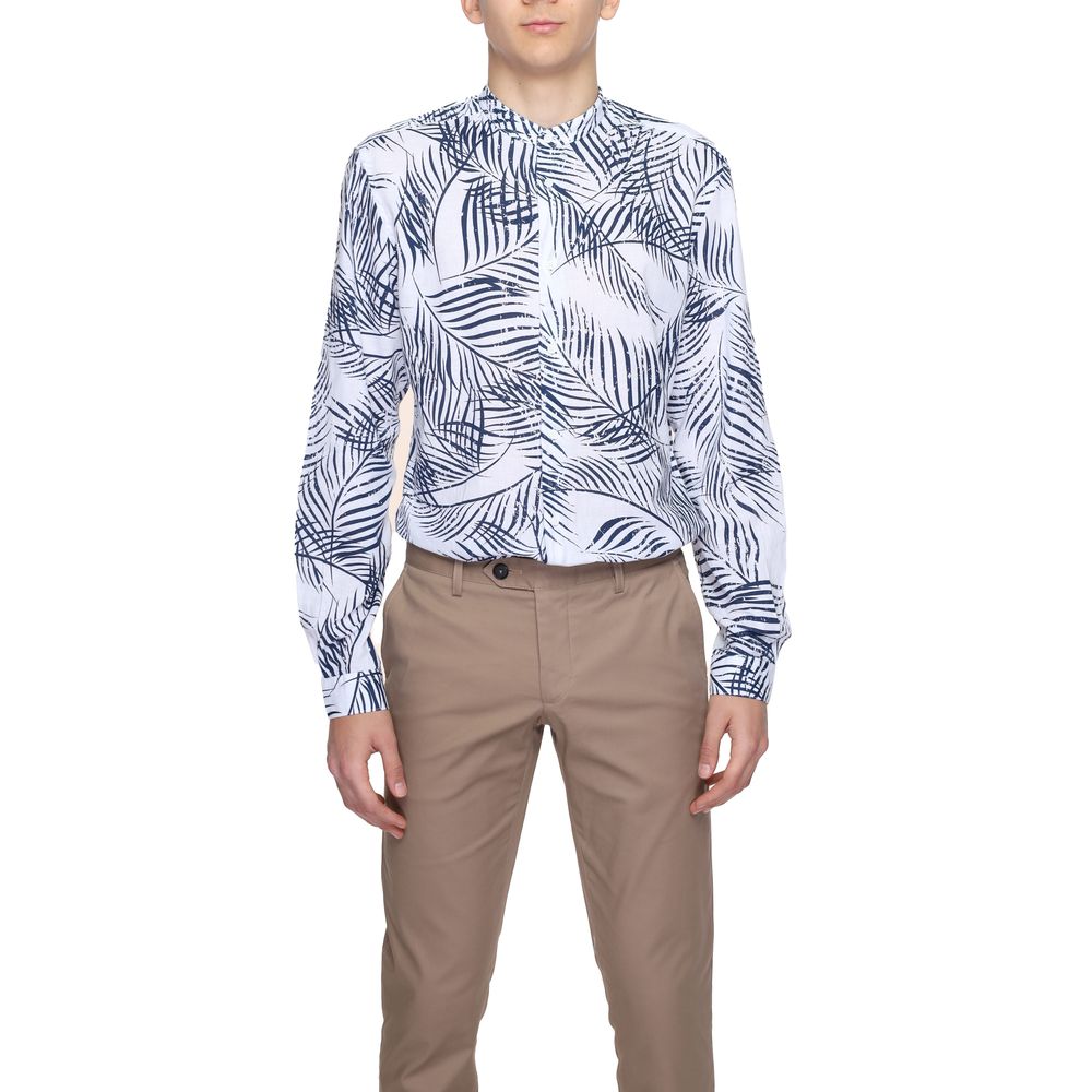 Antony Morato Blue Cotton Pattern Shirt