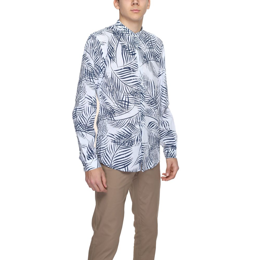 Antony Morato Blue Cotton Pattern Shirt