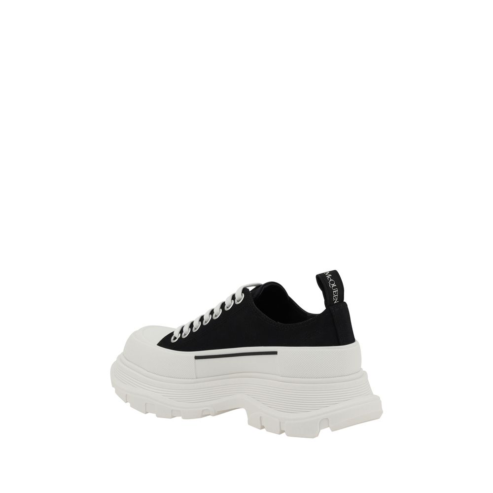 Alexander McQueen Black Cotton Chunky Sneakers