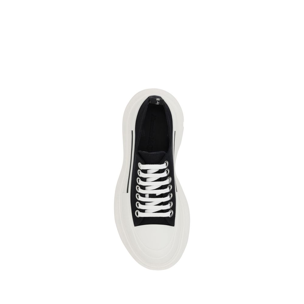 Alexander McQueen Black Cotton Chunky Sneakers